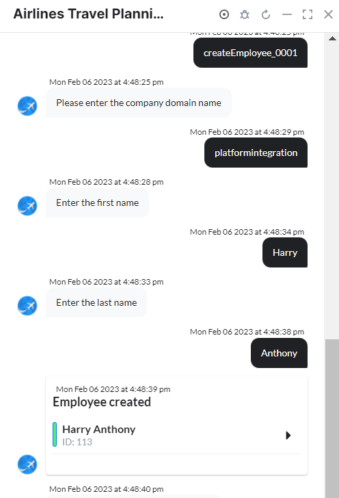 Employee creation