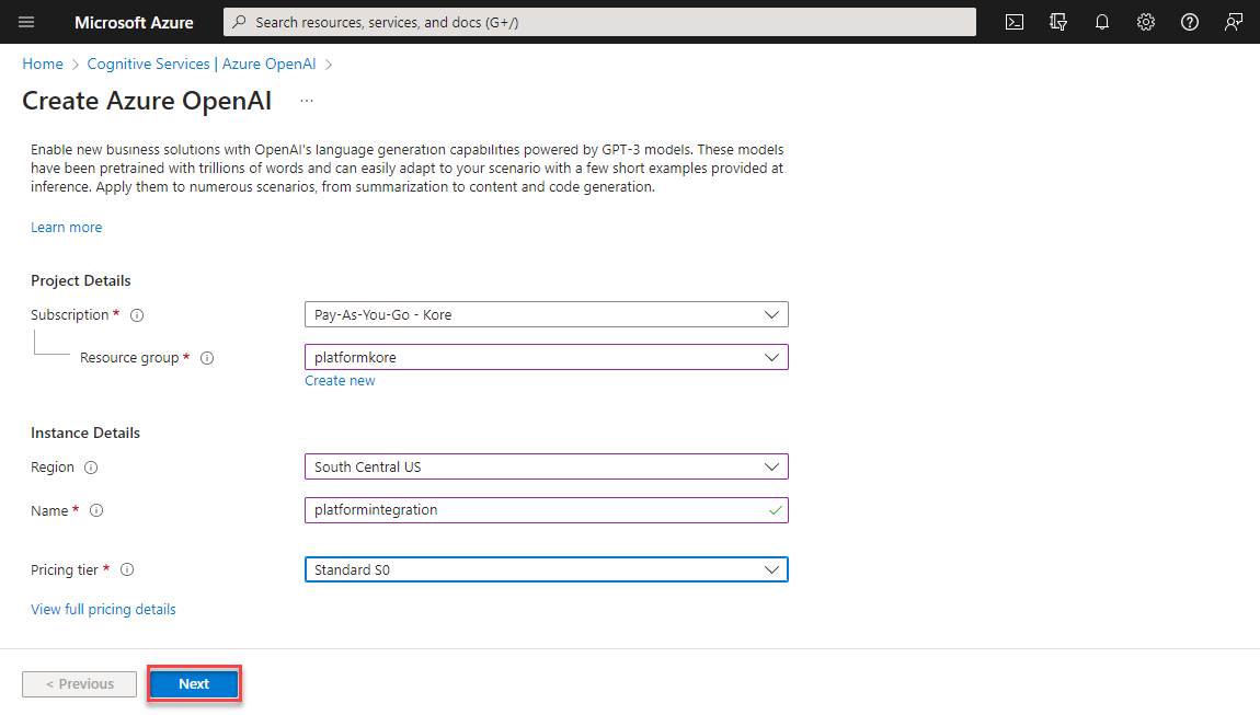 Create app