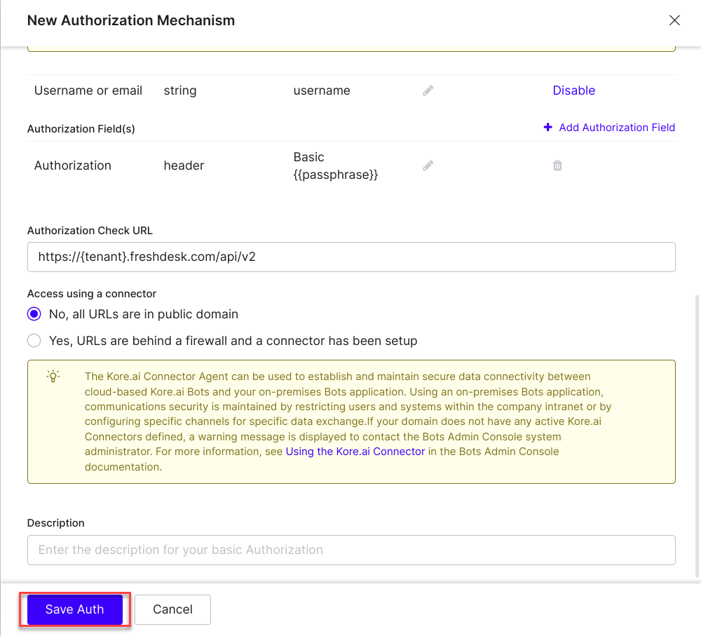 Save auth