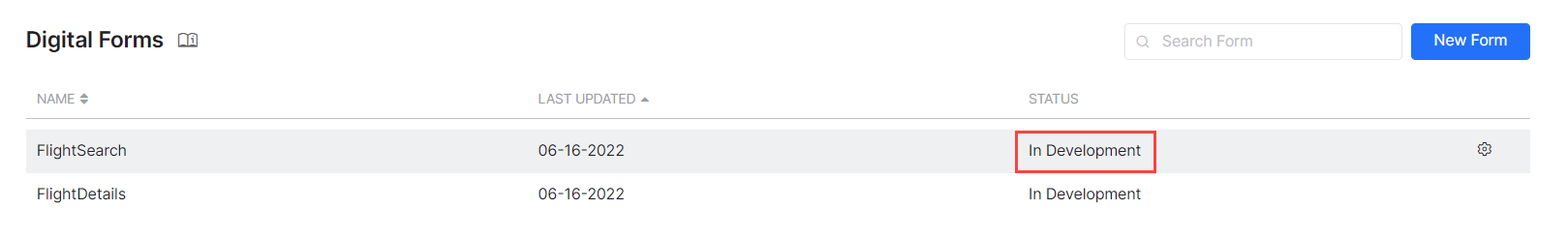 form status
