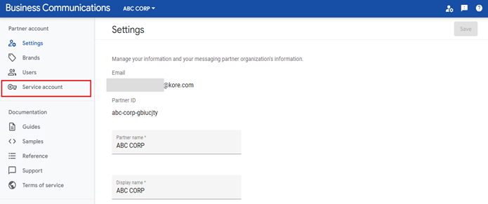 service account