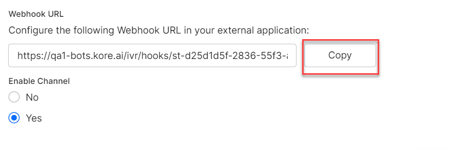 Webhook URL
