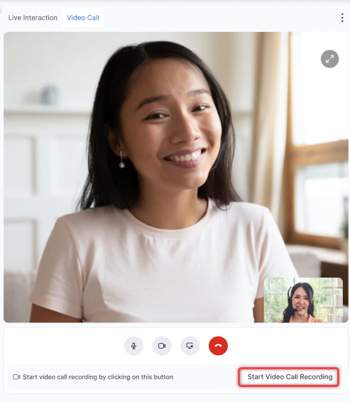 Start Video Call recording