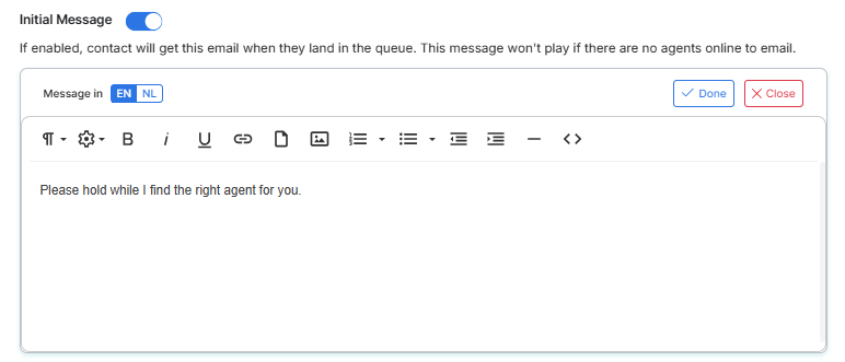 Initial Message