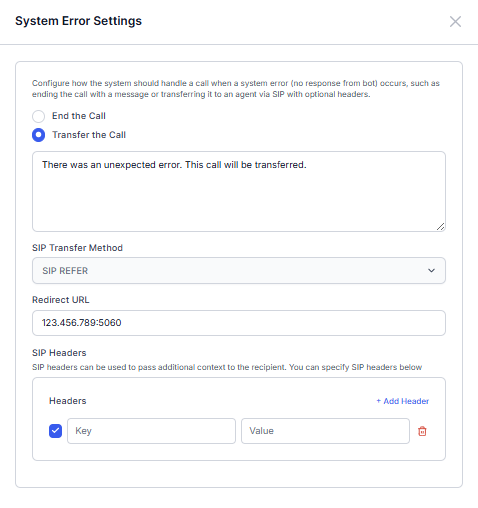 Call Transfer Settings