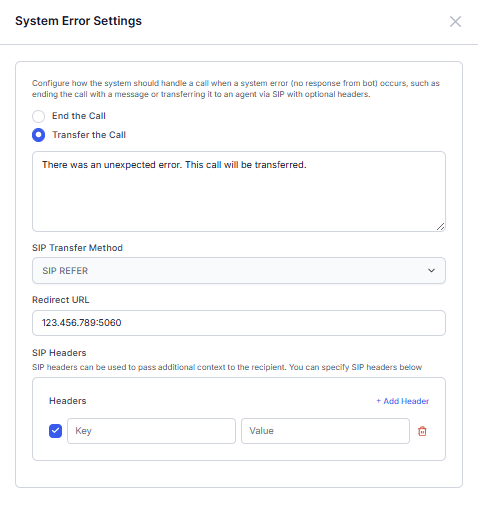 Call Transfer Settings