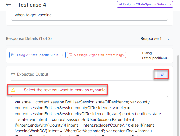 Test suite details-Expected output