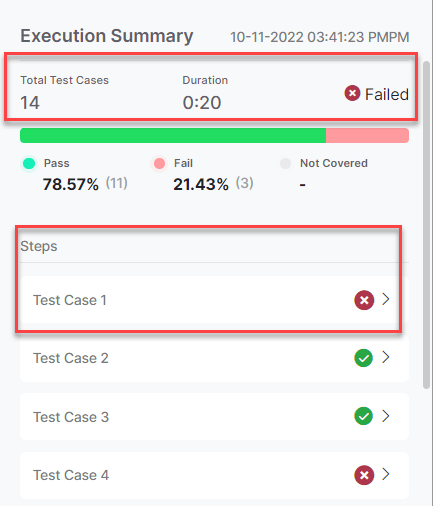 Test result details