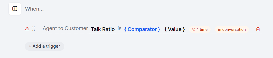 Talk Ratio Trigger