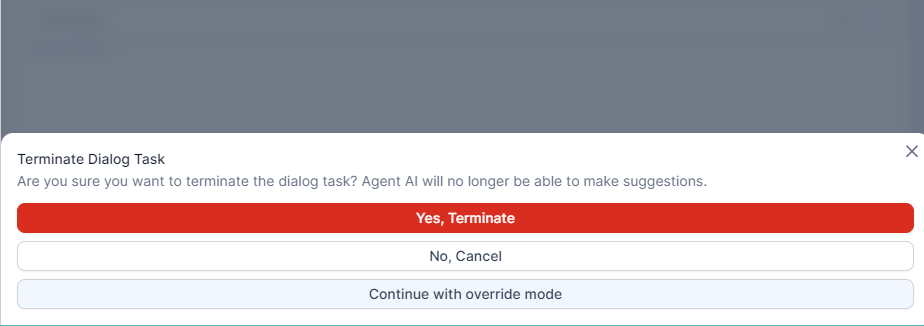 Terminate Dialog Task