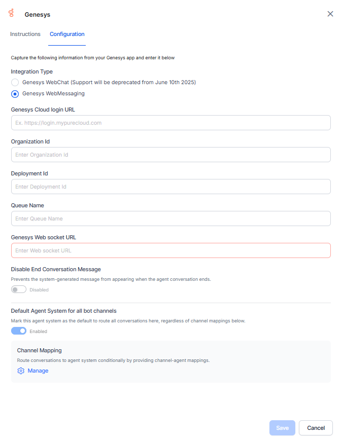 Genesys agent credentials