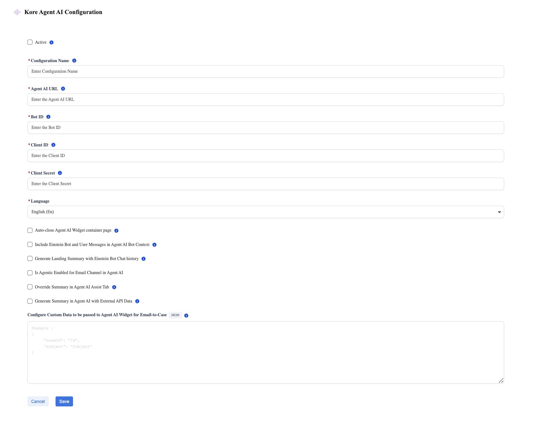 agentai-configuration-page