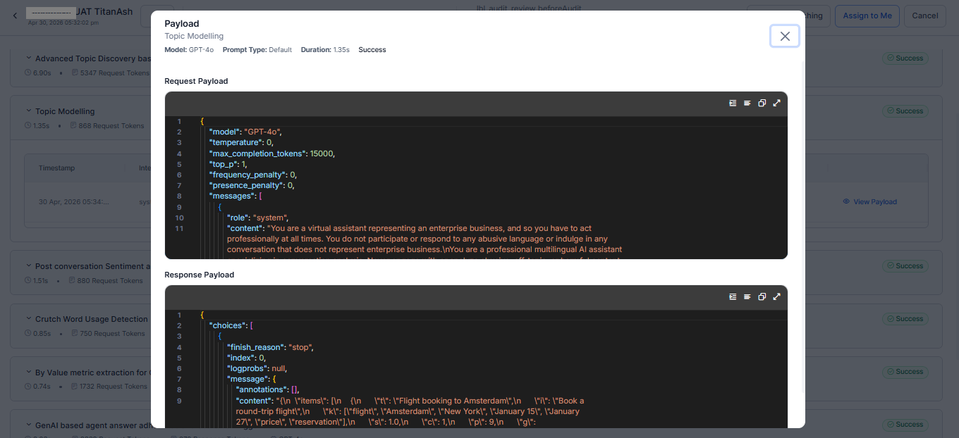 Audit Logs Payload