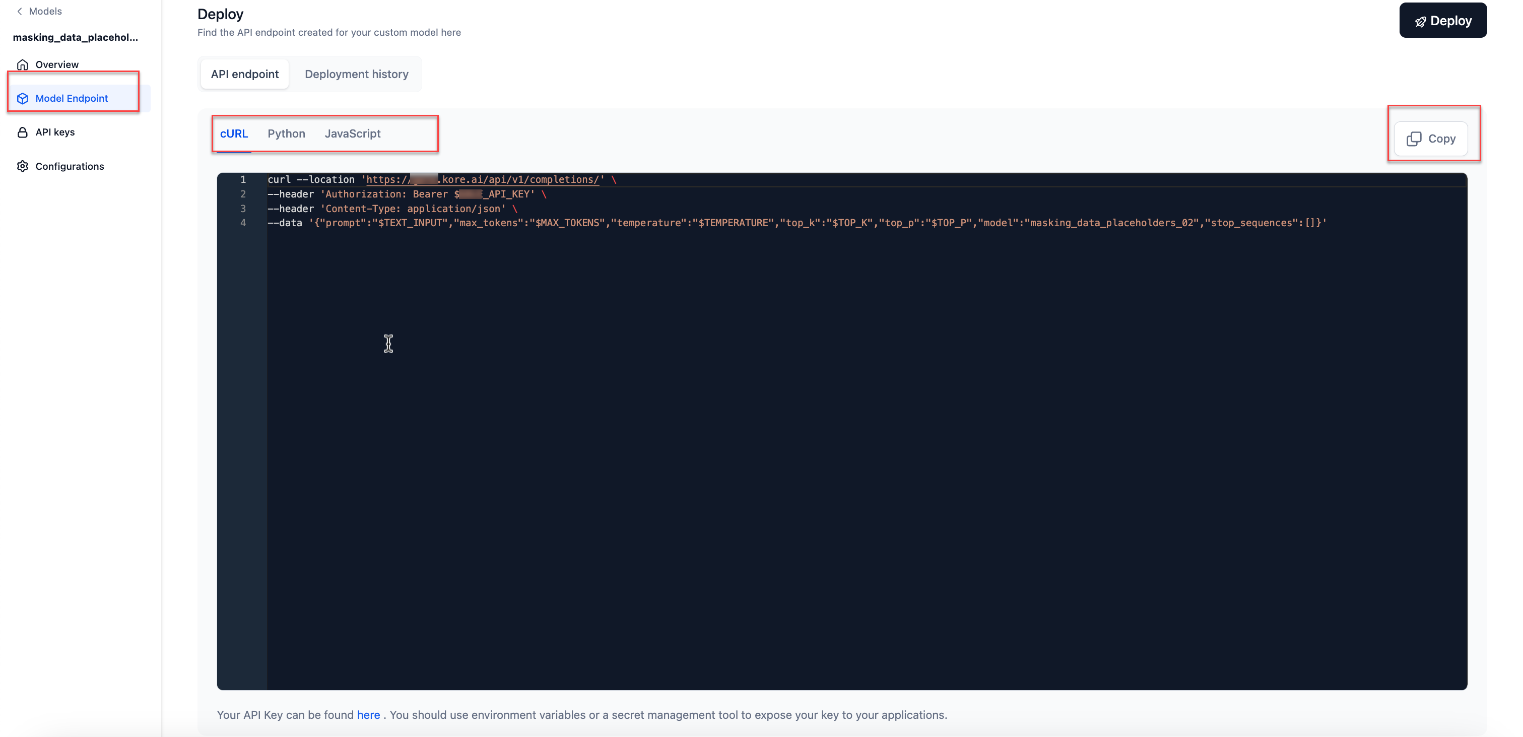Generated API Endpoint