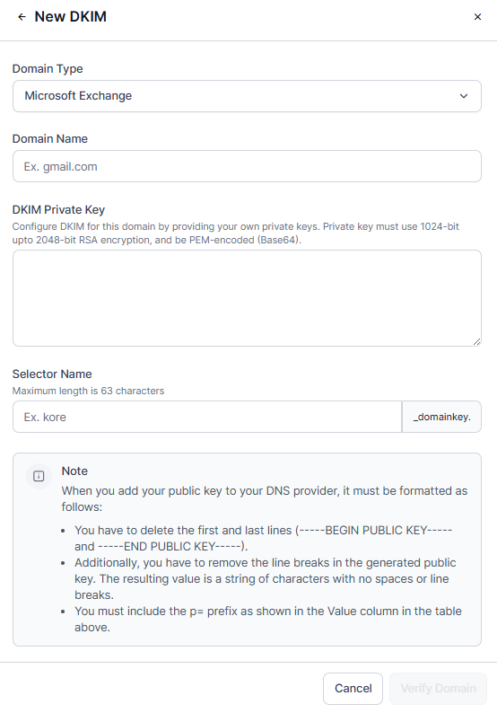 Email Settings
