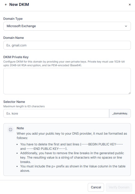Email Settings