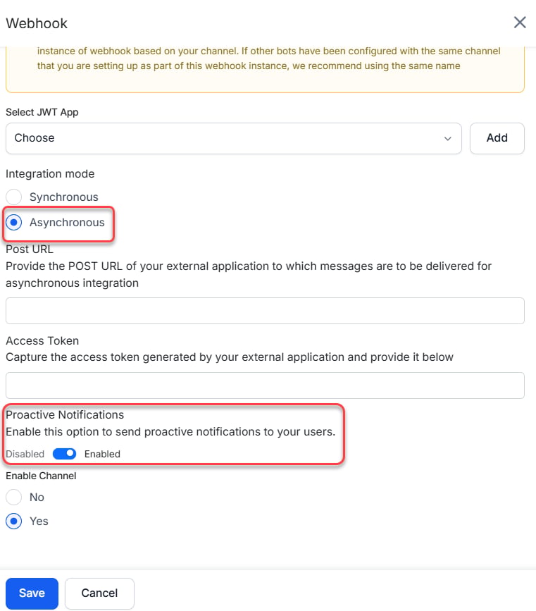 webhook channel