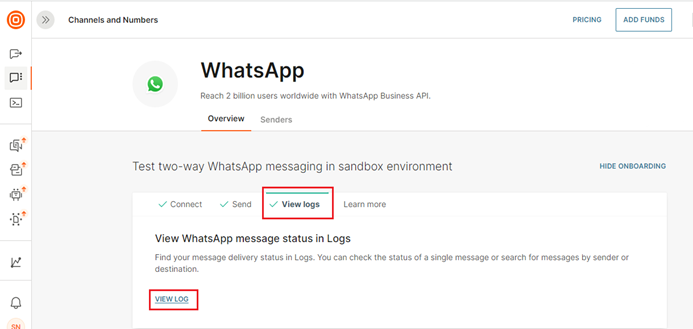 view infobip logs