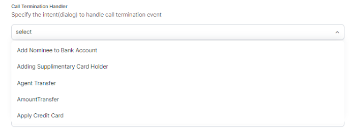 Call Termination Handler