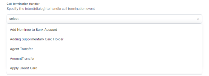 Call Termination Handler