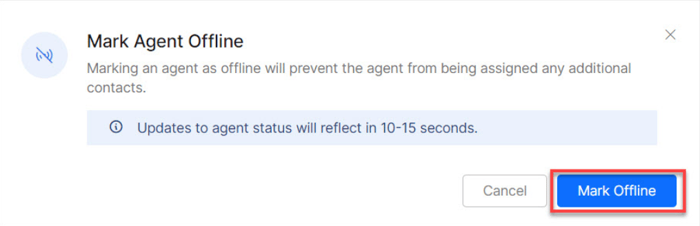 Mark Agent Offline