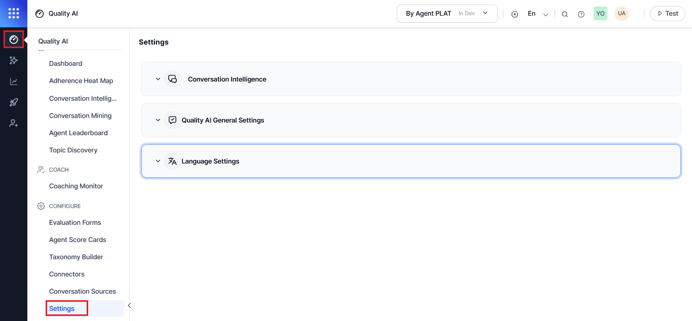 Language Settings