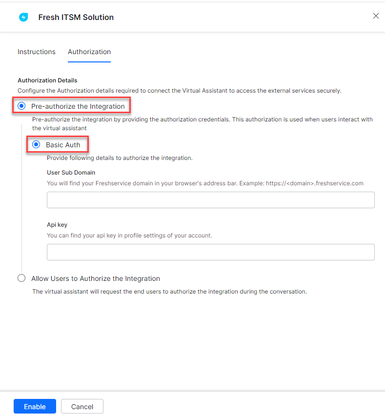 Auth type