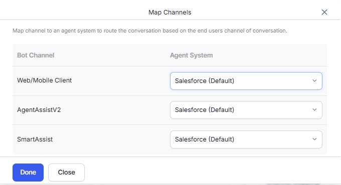 Map channels