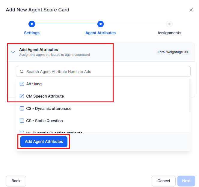 Add Agent Attributes