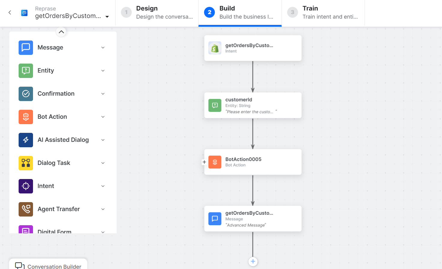 Get Orders by Customer ID dialog task is added