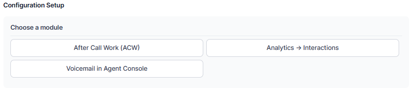 Choose Module
