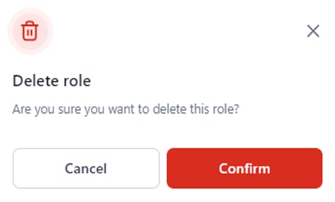 confirm delete role