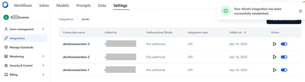 integration summary