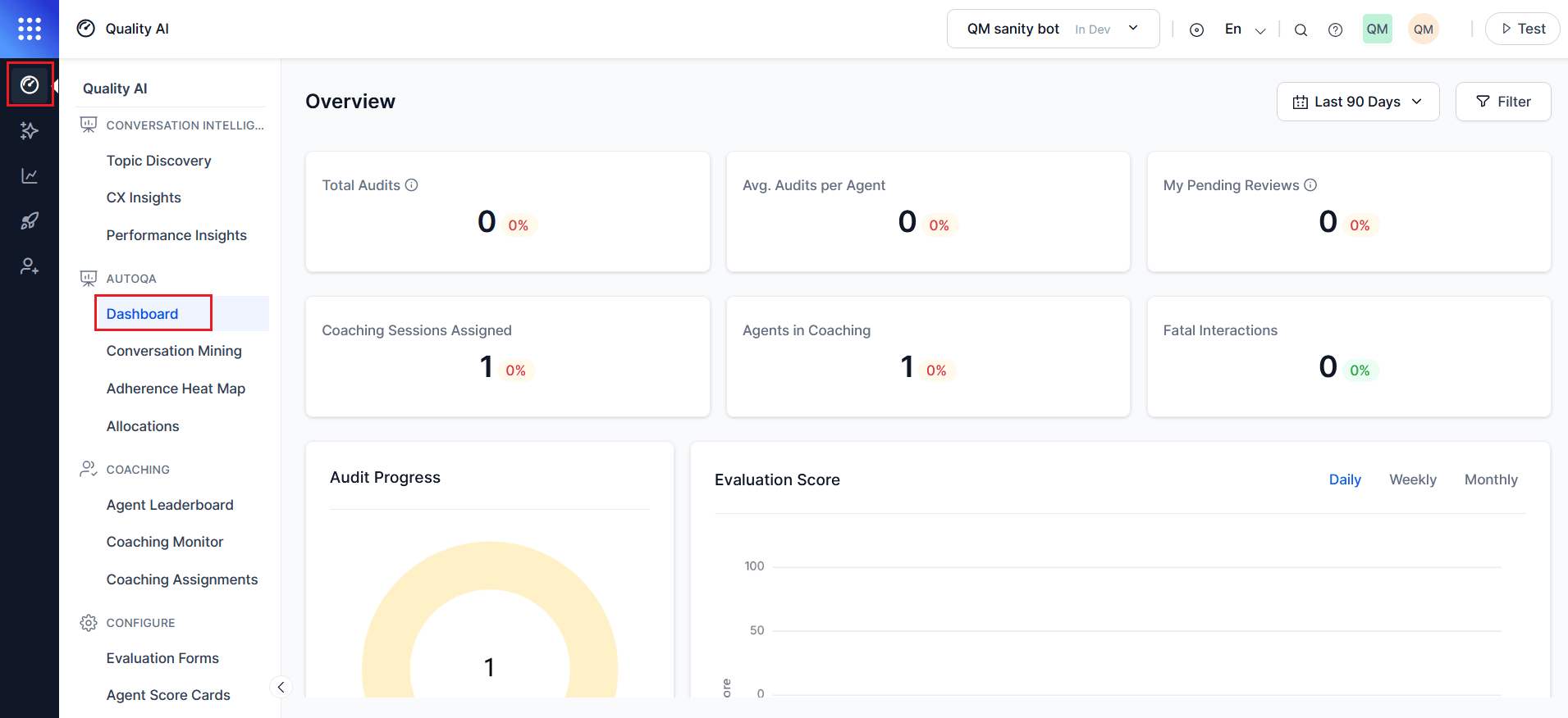 Quality AI Dashboard