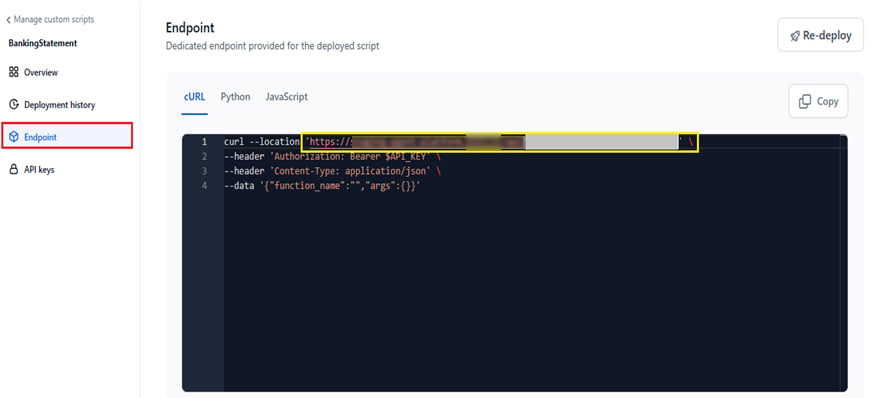 copy endpoint