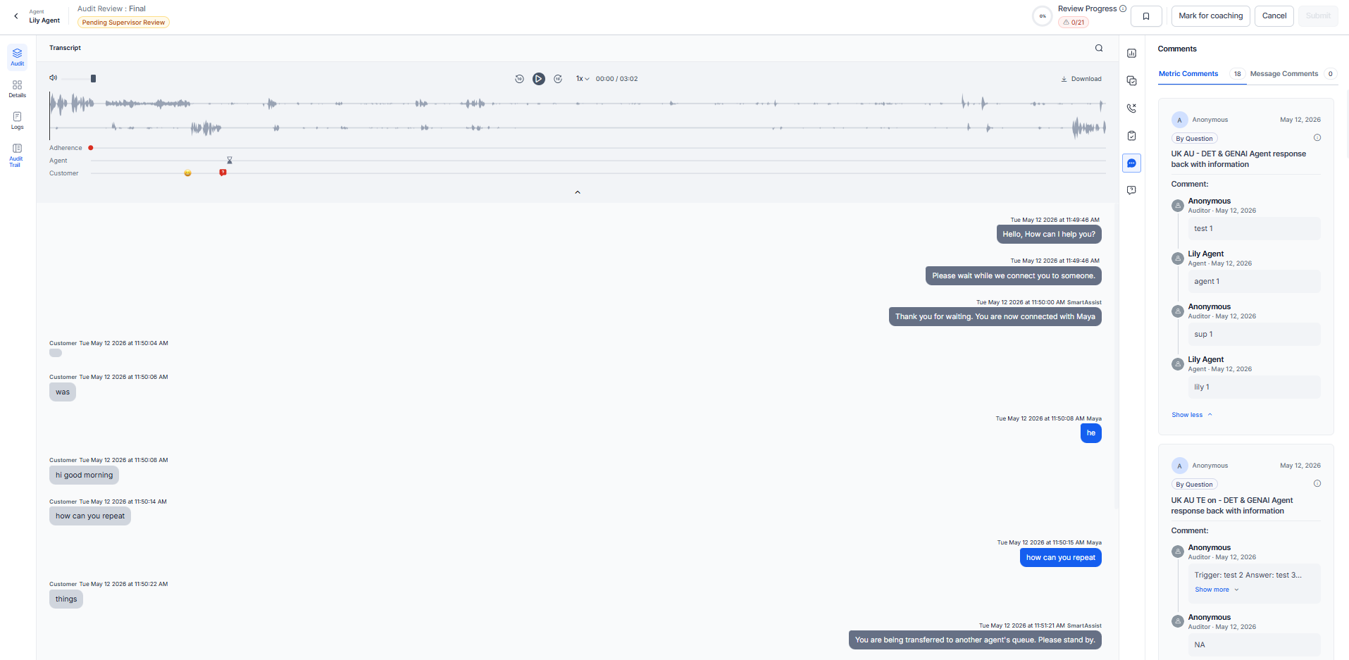 Comment Types