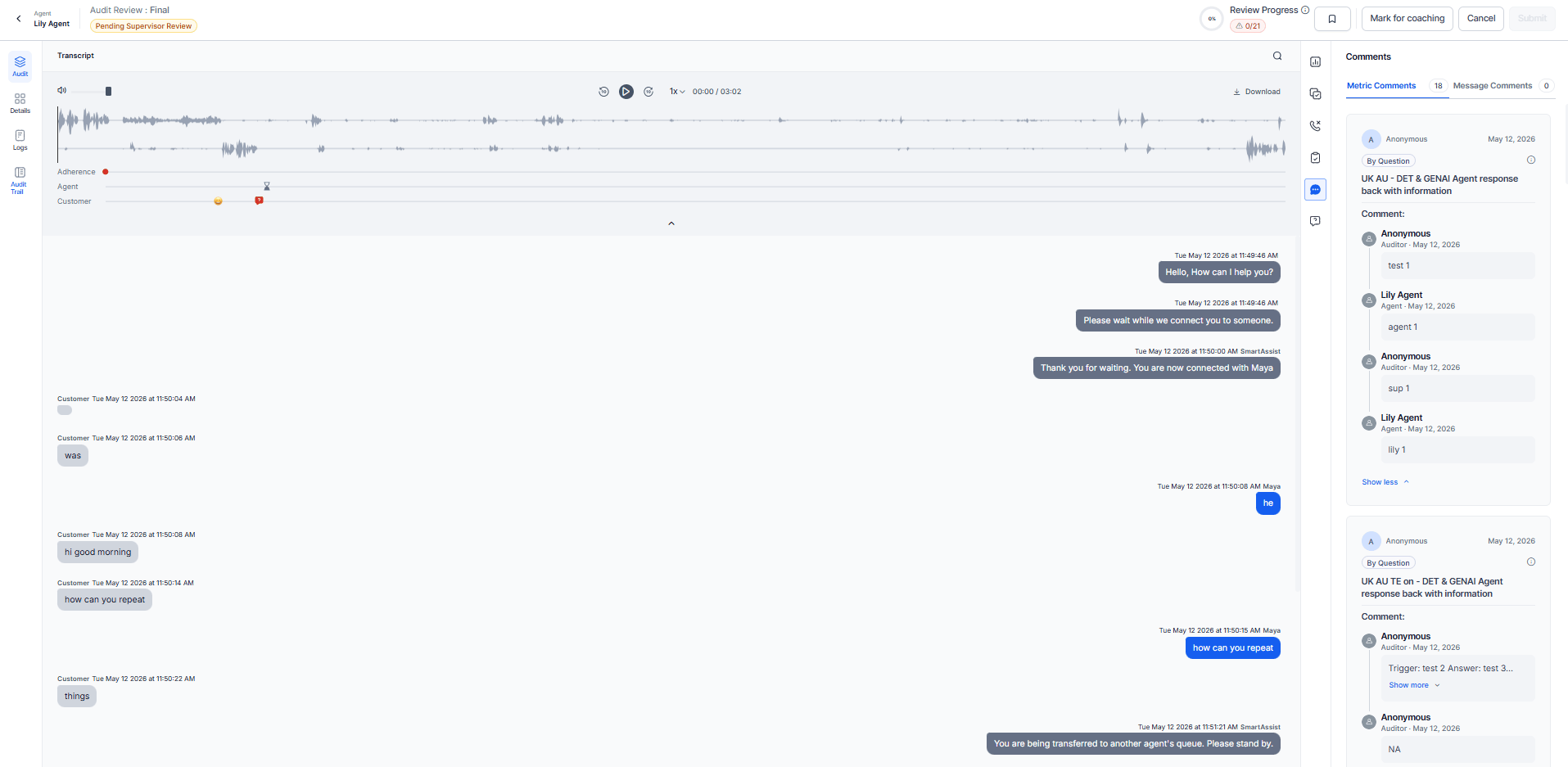 Comment Types