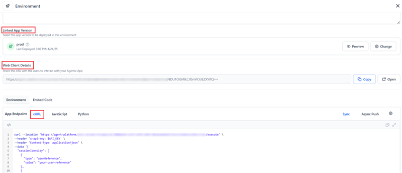 Web client details Web client details