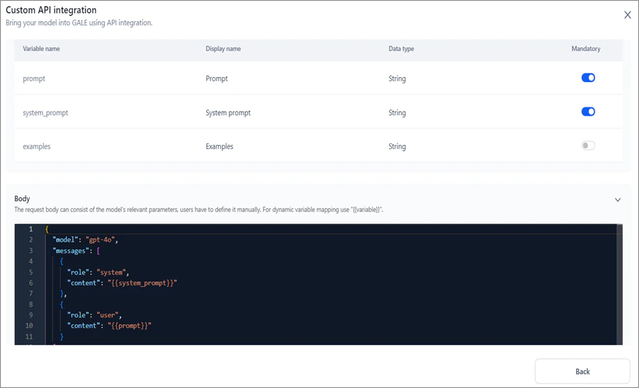 Prompt variables