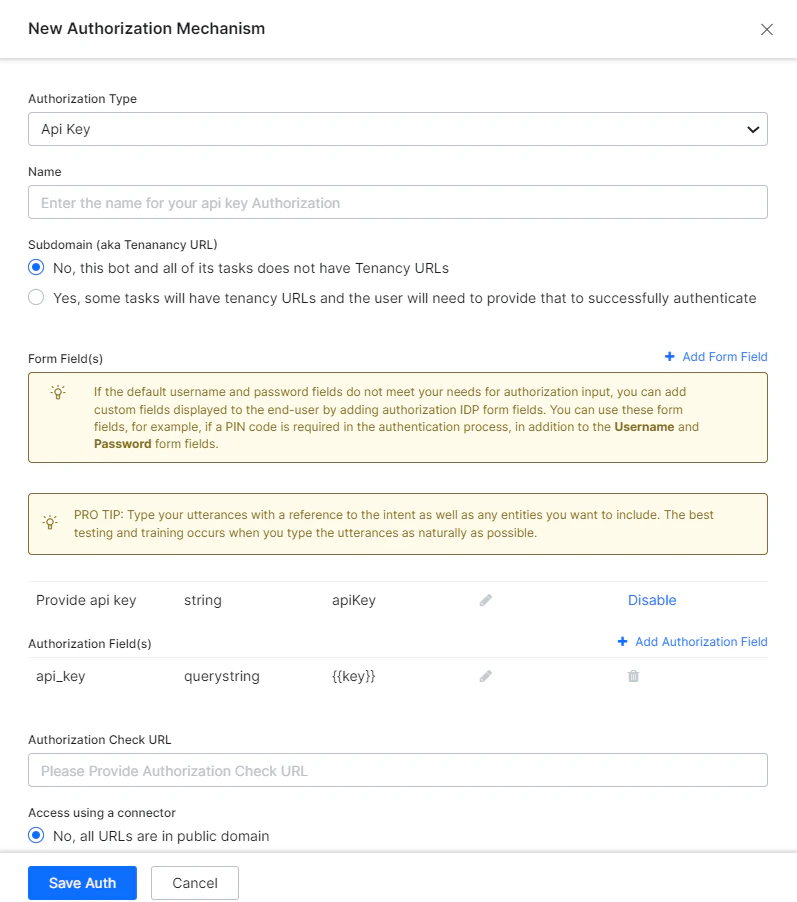 Save auth profile