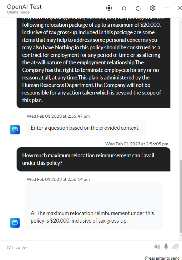 Enter question