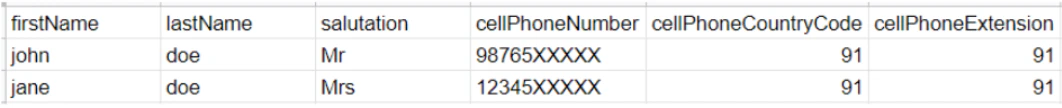 Sample CSV File