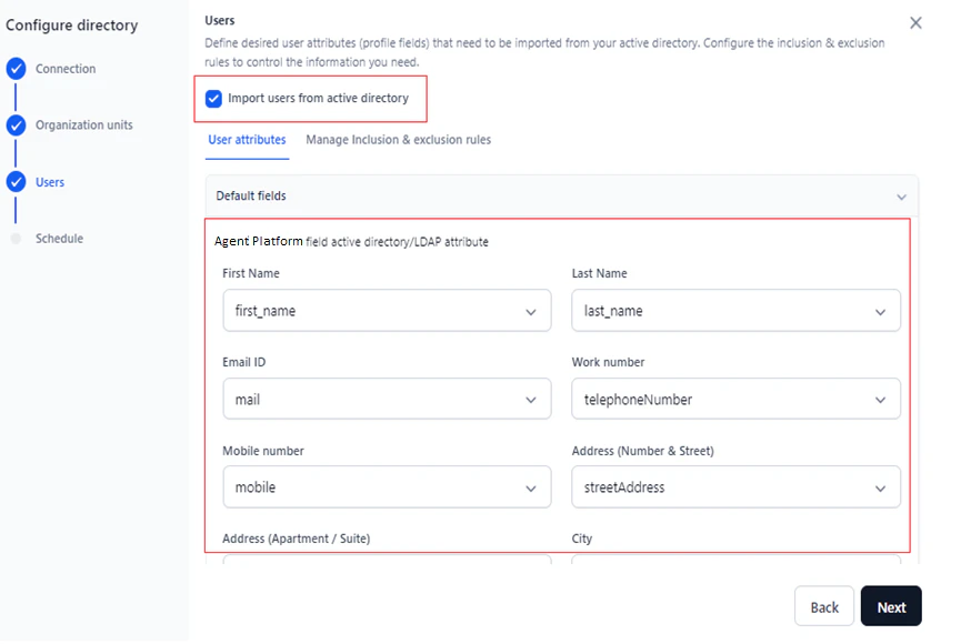 default fields