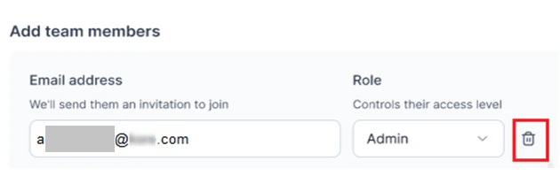 delete email row