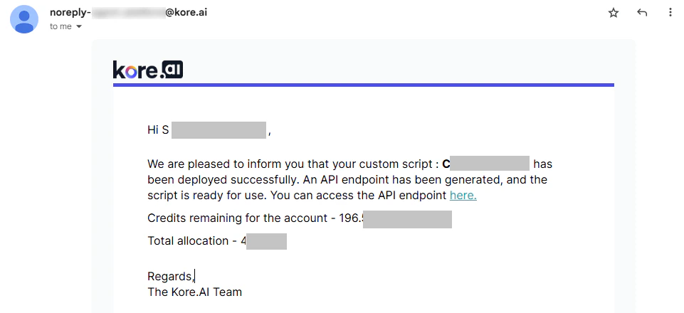 deployment email