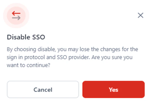 disable sso screen