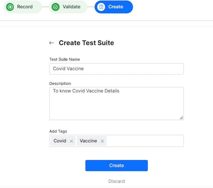 Create Test Suite