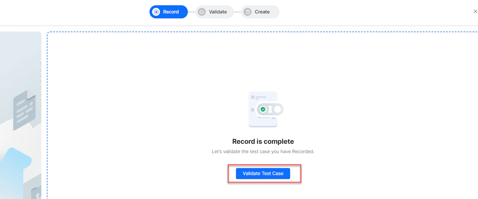 Click Validate Test Suite