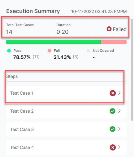 Test result details
