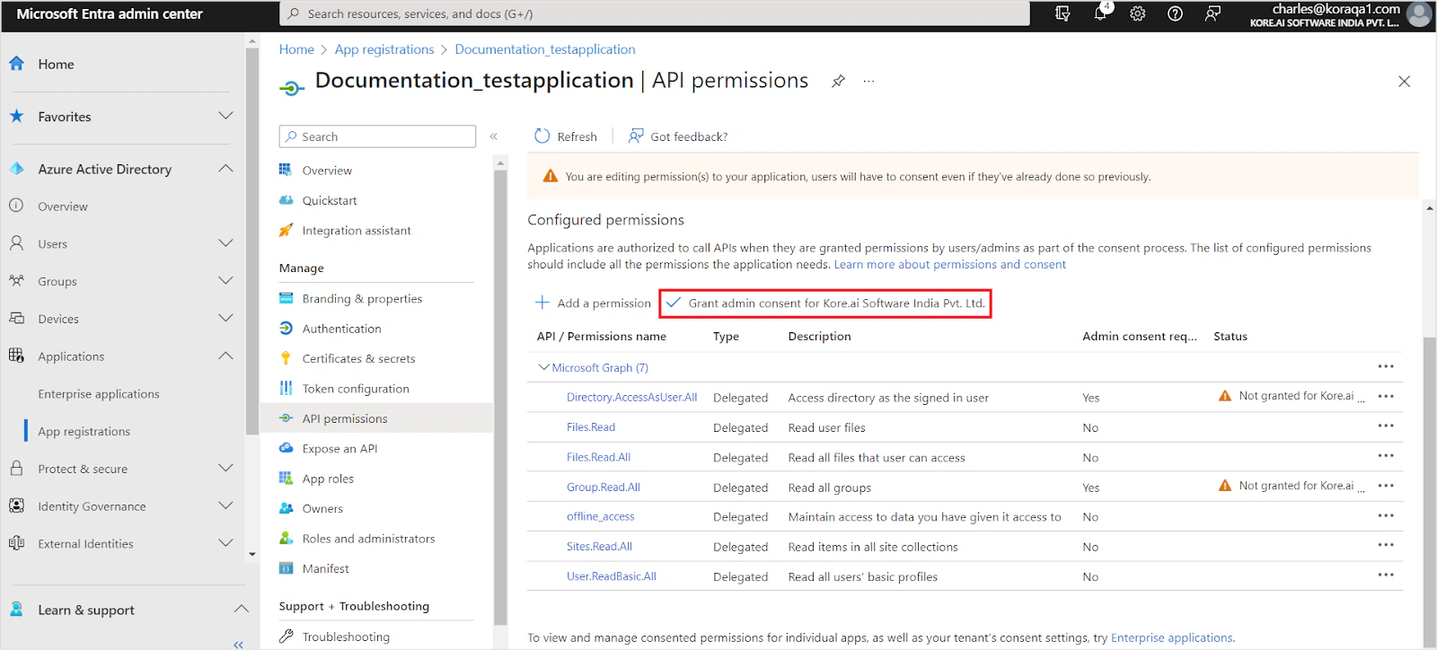 Grant Permissions
